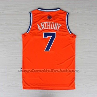 Maglia New York Knicks Carmelo Anthony #7 Arancione
